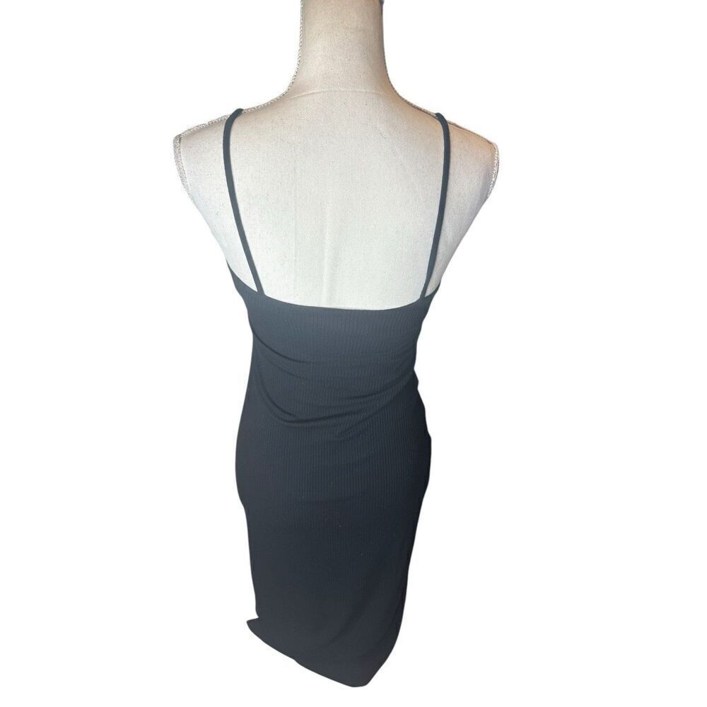 Abercrombie & Fitch Black Midi Dress Size S Small Y2K Little Black Dress - Picture 3 of 4
